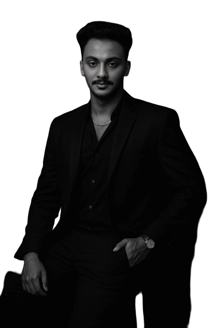 Top Brand Strategist in Kerala wearing a Royal Black Suit
